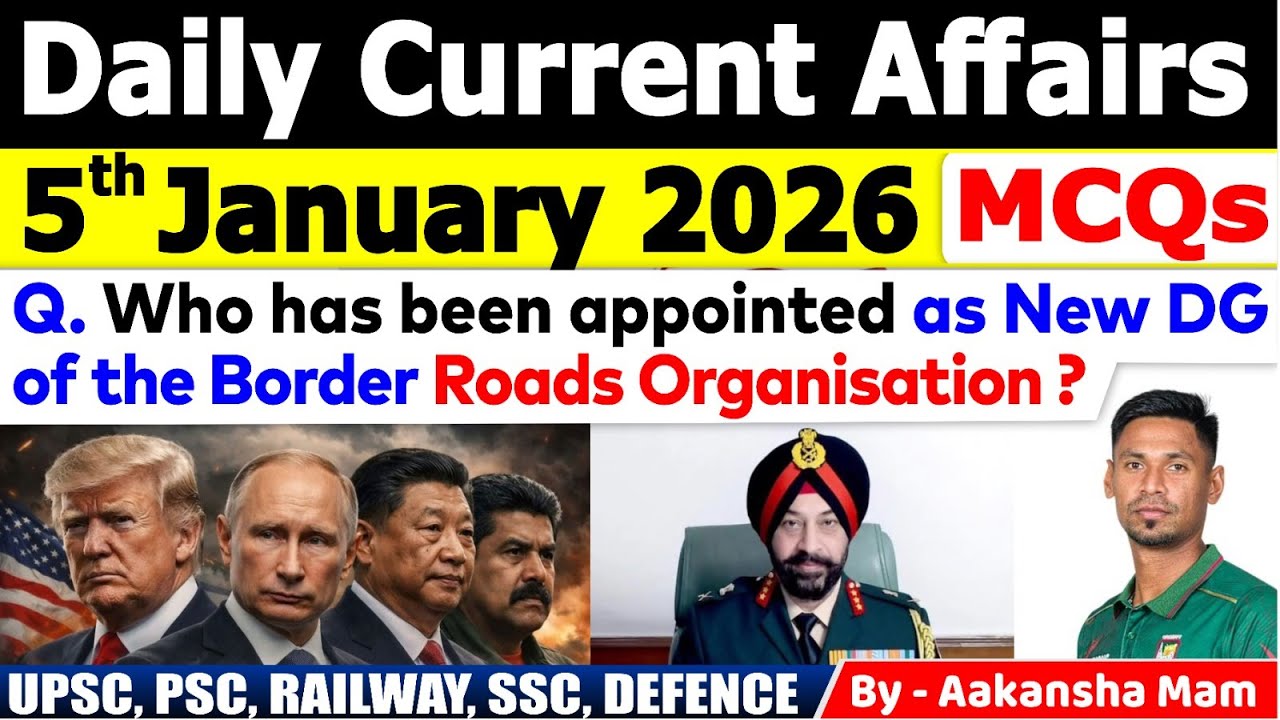 5th January Current Affair 2026 | Current Affairs Today | Daily Current Affair 2026 