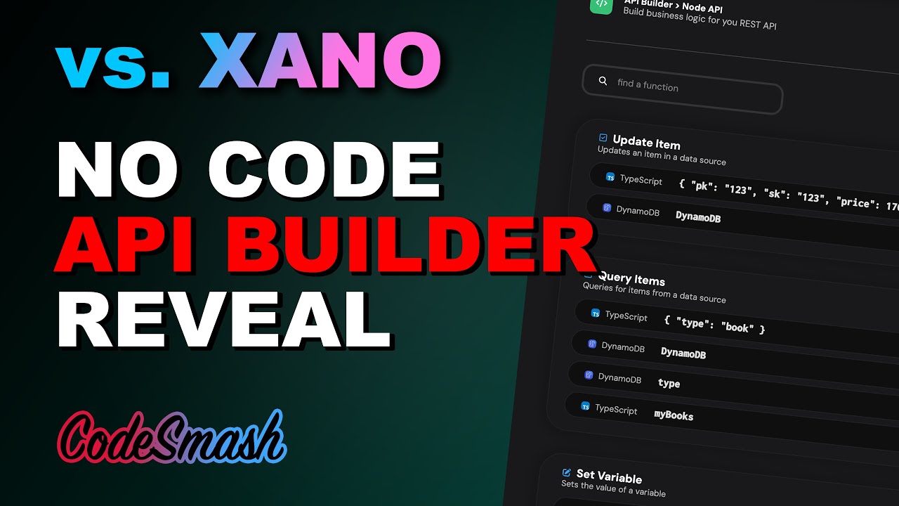 CodeSmash No Code API Builder as a Xano Alternative - YouTube