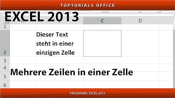 Mehrere Zeilen in einer Zelle / ZEILENUMBRUCH (Excel)