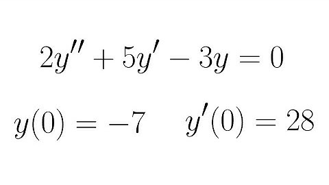 Solving a Second-Order Linear Homogeneous ODE with Constant Coefficients (WeBWorK Example)