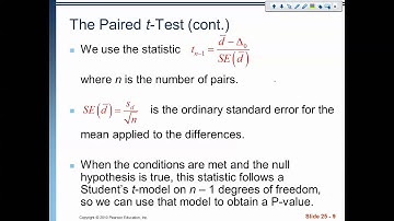 Chapter 25: Matched Pairs Tests