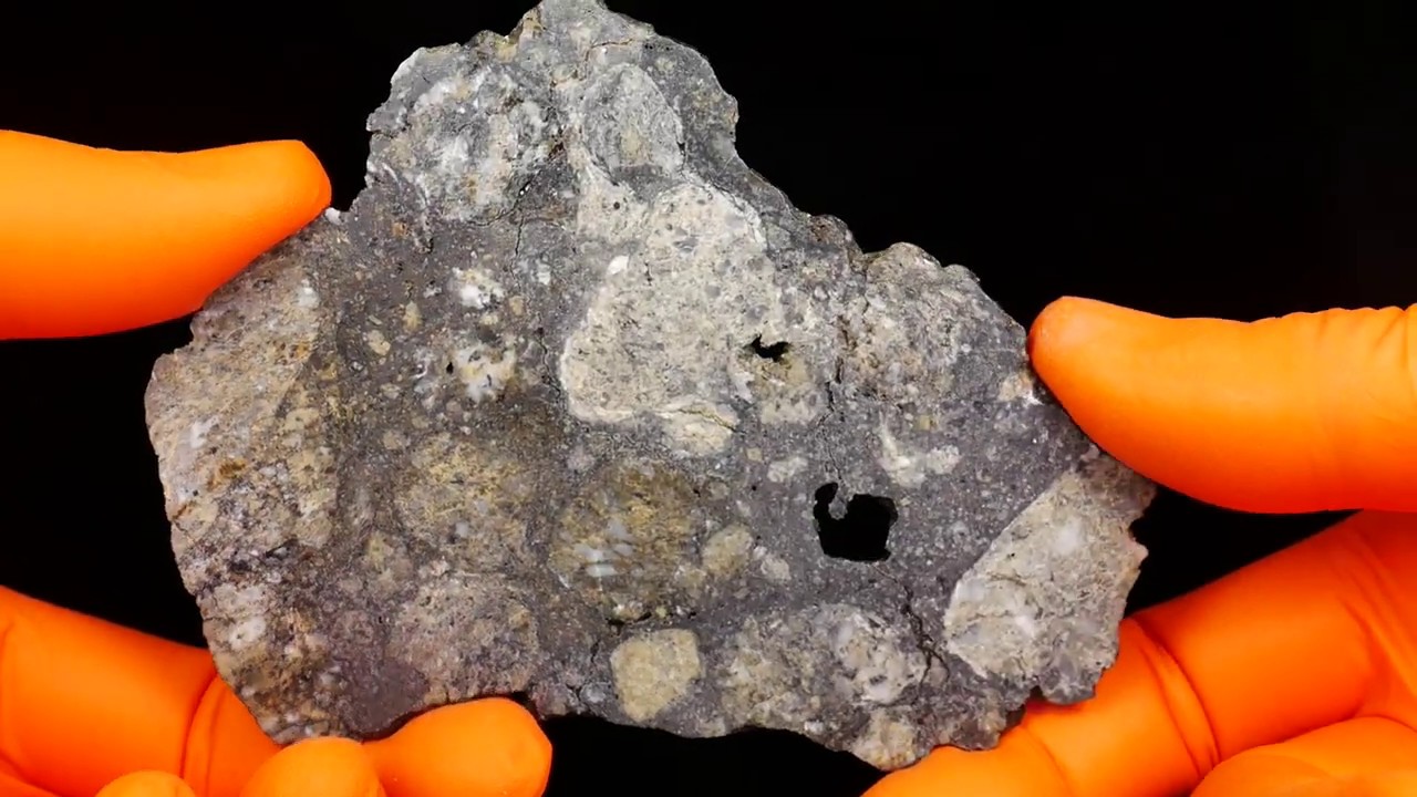 Meteorite NWA 13235 Howardite Melt Rock 33.33 gram YouTube