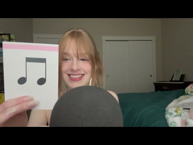 ASMR music flash cards (tapping, scratching, tracing, soft spoken)