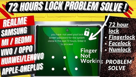 72 HOURS LOCK KAISE UNLOCK KARE | PASSWORD BHUL GYE KAISE UNLOCK KARE | FINGER SENSOR NOT WORK SOLV