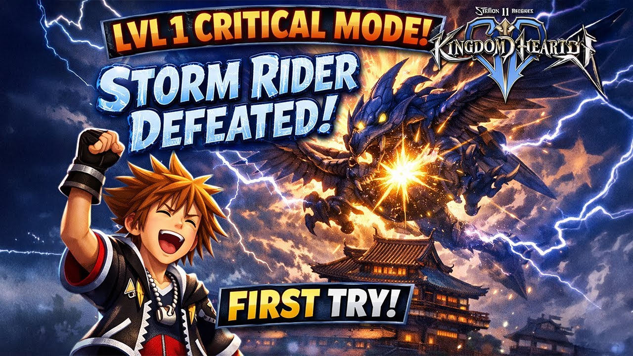 This Boss Was Supposed to Be HARD… Storm Rider First Try  KH2 Level 1