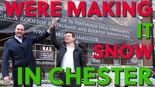 Making it Snow at our 16M Proposed Hotel Development in Chester