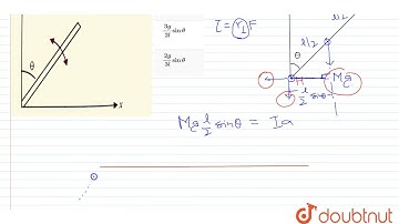 A slender uniform rod of mass M and length l is pivoted at one ens so that it can rotate in a ve...