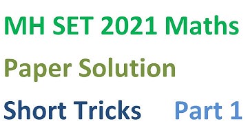 Maharashtra State Eligibility Test MH set 2021 mathematical science