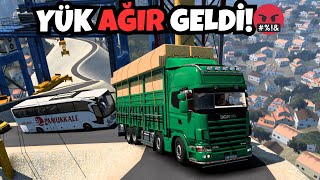 Scania Kirkayak Kamyon İle Saman Balyasi Yükledi̇k Ormanli Dağlik Ölüm Yollari Ets 2 Mod