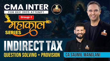 CMA INTER REVISION | IDT | QUESTION SOLVING WITH PROVISION | DEC 25 & JUN 26 | CA SAUMIL MANGLANI