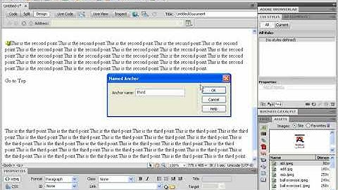 Dreamweaver Name Anchor  Chapter 7, Class 7.5 @Shiz Tech in Urdu Hindi