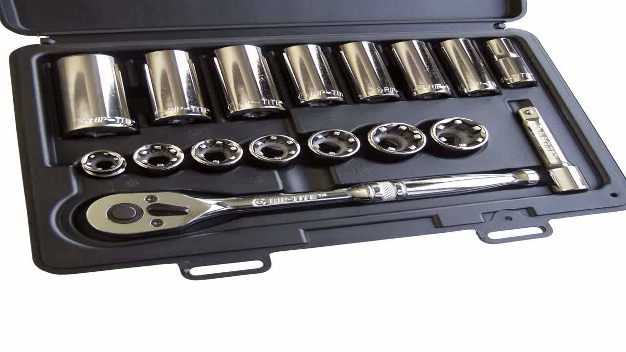 Grip Tite 00102 Non Grip Socket Set 17 Piece YouTube