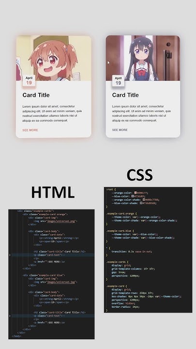 CSS 3D animation card - Cute version - YouTube