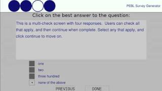 PEBL Survey generator