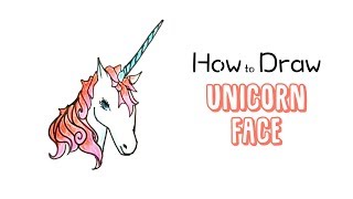 Learn how to draw the face or head of a unicorn in this simple, step
by drawing tutorial #unicorn #howtodraw #unicornface