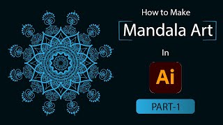 Mandala Art Design In Illustrator Full tutorial Part-1 #mandalaart #illustratortutorial