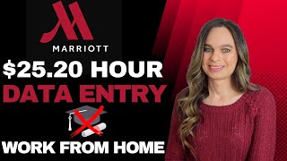 Marriott Hiring Remote Part-Time Data Entry Clerk | Up To $25.20 Per Hour | No Degree Needed | USA
