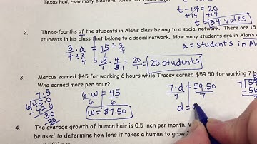 One Step Equation Word Problems