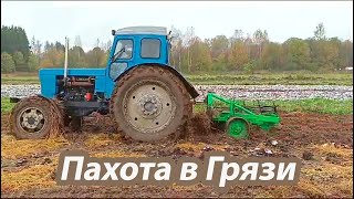 Трактор Т-40/ Такой пахоты у меня не было!!!