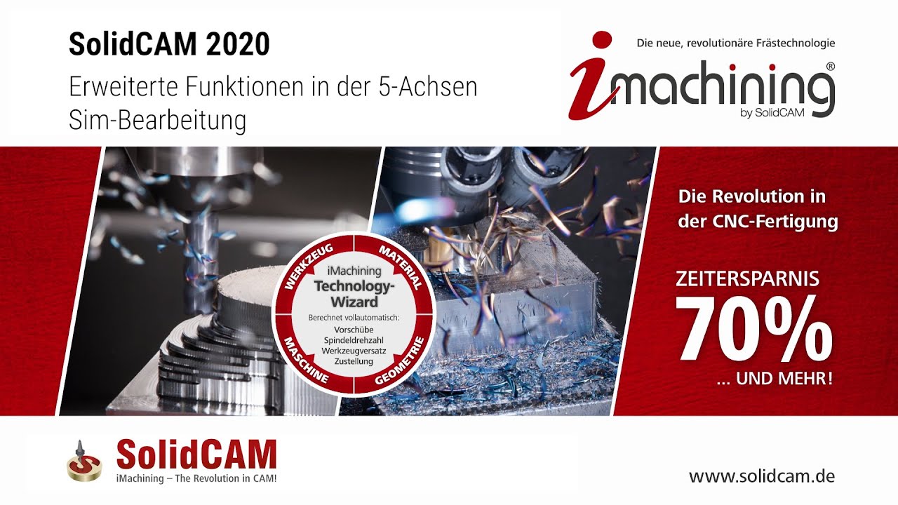 SolidCAM 2020 — Erweiterte Funktionen in der 5-Achsen Sim-Bearbeitung