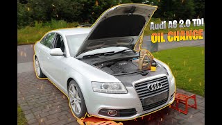 How to Change Oil and Filter Oil Service Audi A6 C6