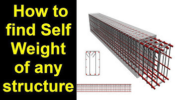 How to find self weight of beam, column and slab