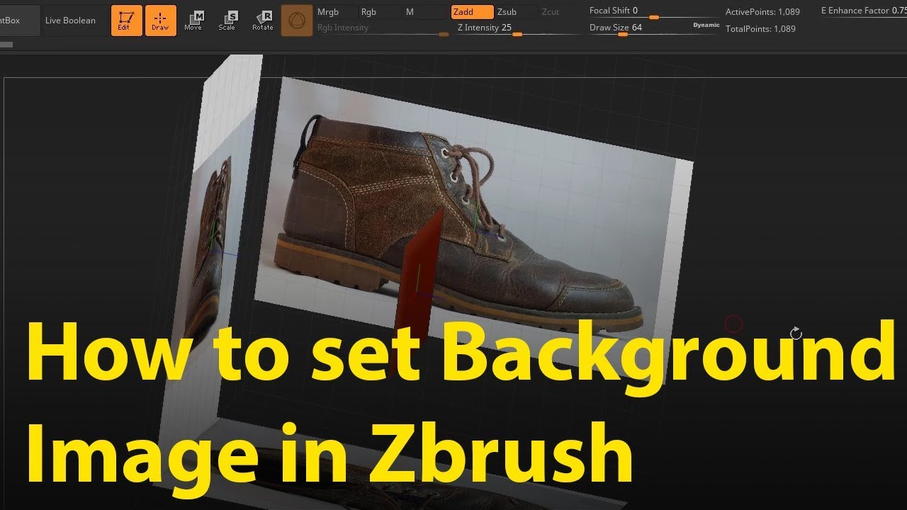 how to upload a background on zbrush