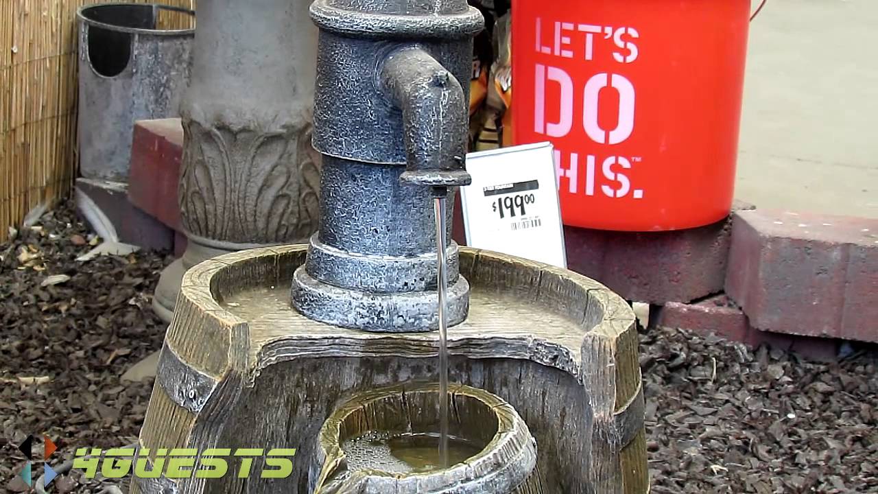 Water Fountains, Home Depot Garden Center YouTube