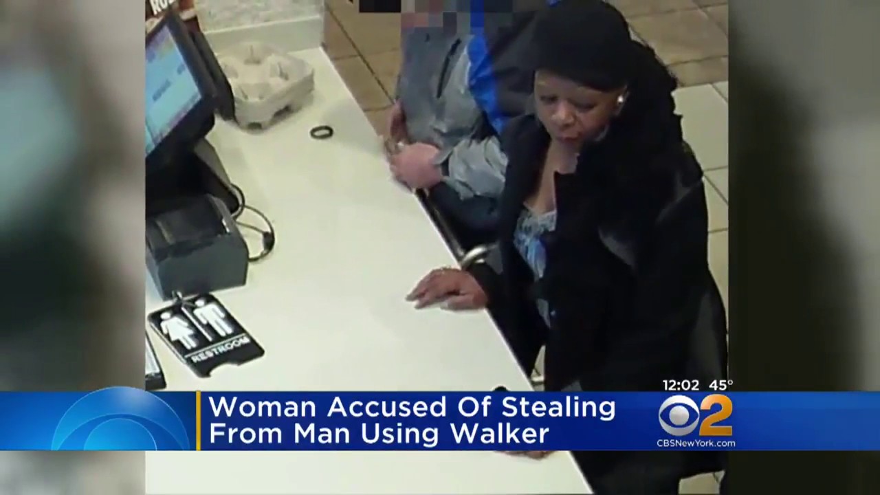 Woman Caught Stealing Money From A Man Using A Walker - YouTube