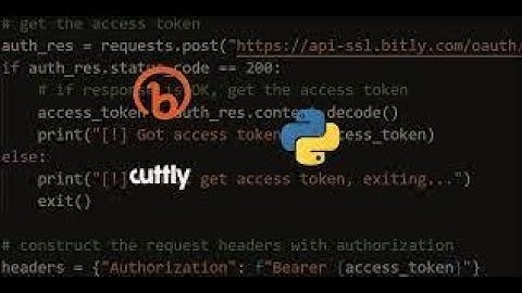 Shorten url using python