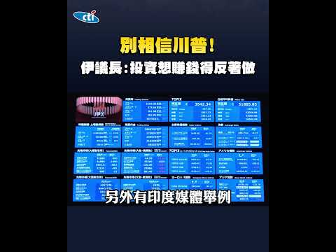別相信川普! 伊朗議長:投資人想獲利要反向操作