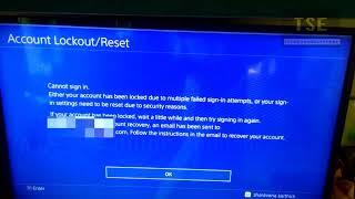 Cannot sign in to Playstation Network Your Account has been locked fix - Account Lockout/Reset
