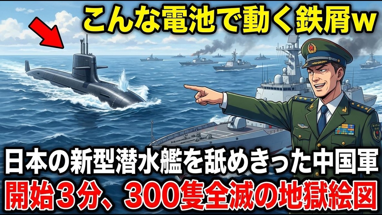 【海外の反応】「鉄屑だ」自衛隊を嘲笑した中国艦隊３００隻が開始３分で全滅した理由