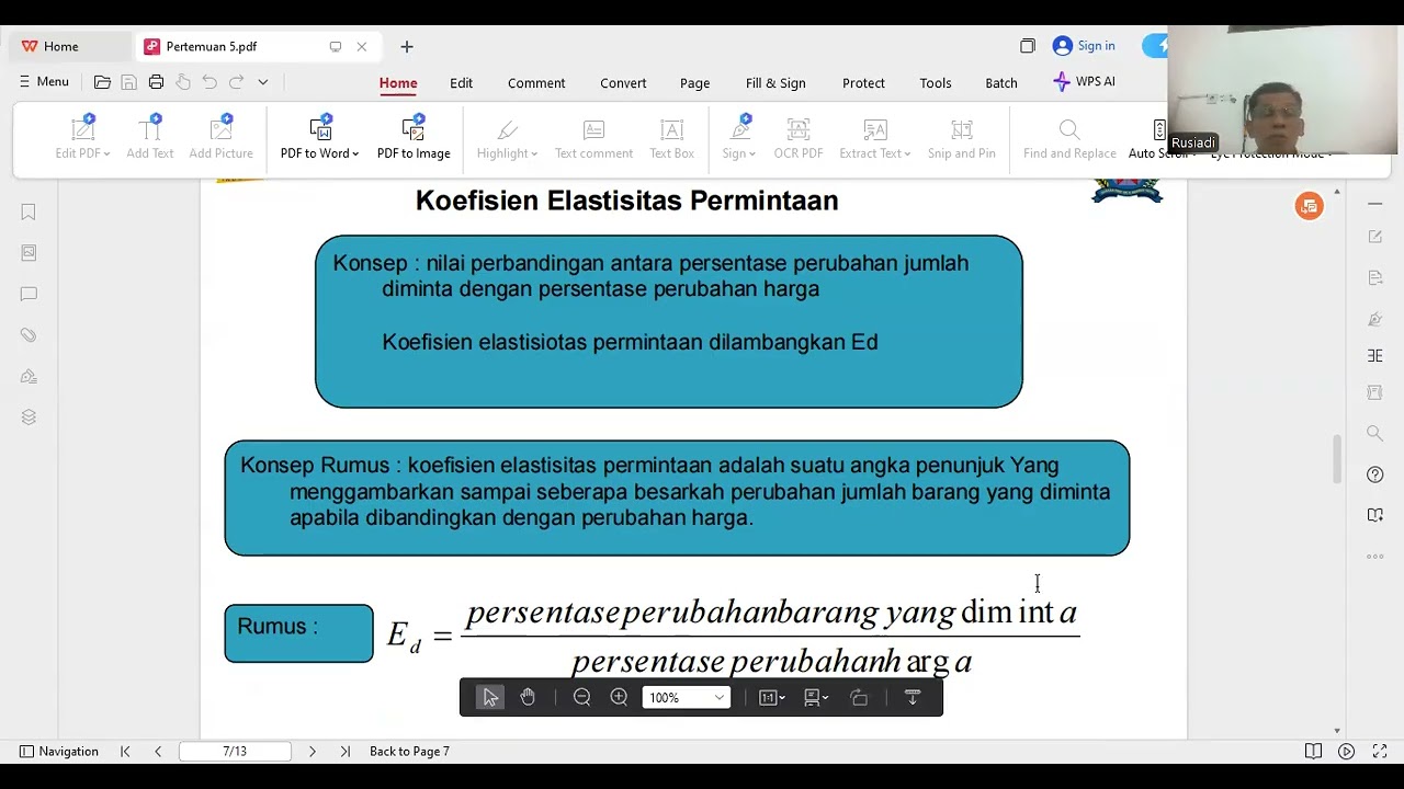 Mikro ekonomi p 5 elastisitas permintaan dan penawaran