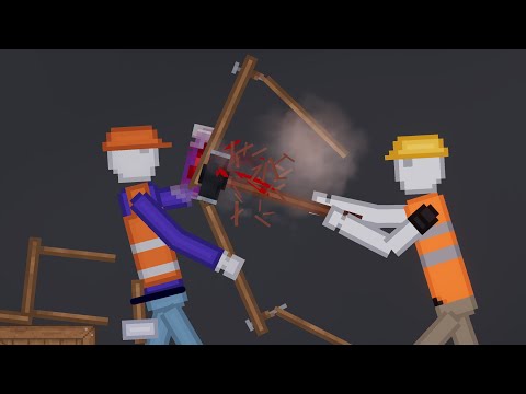 People Fight Each Other On Construction Zone In People Playground (12)