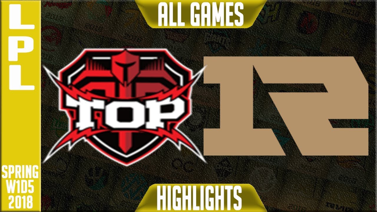TOP vs RNG Highlights ALL GAMES | LPL Spring 2018 S8 W1D5 | Topsports Gaming vs Royal Never Give Up