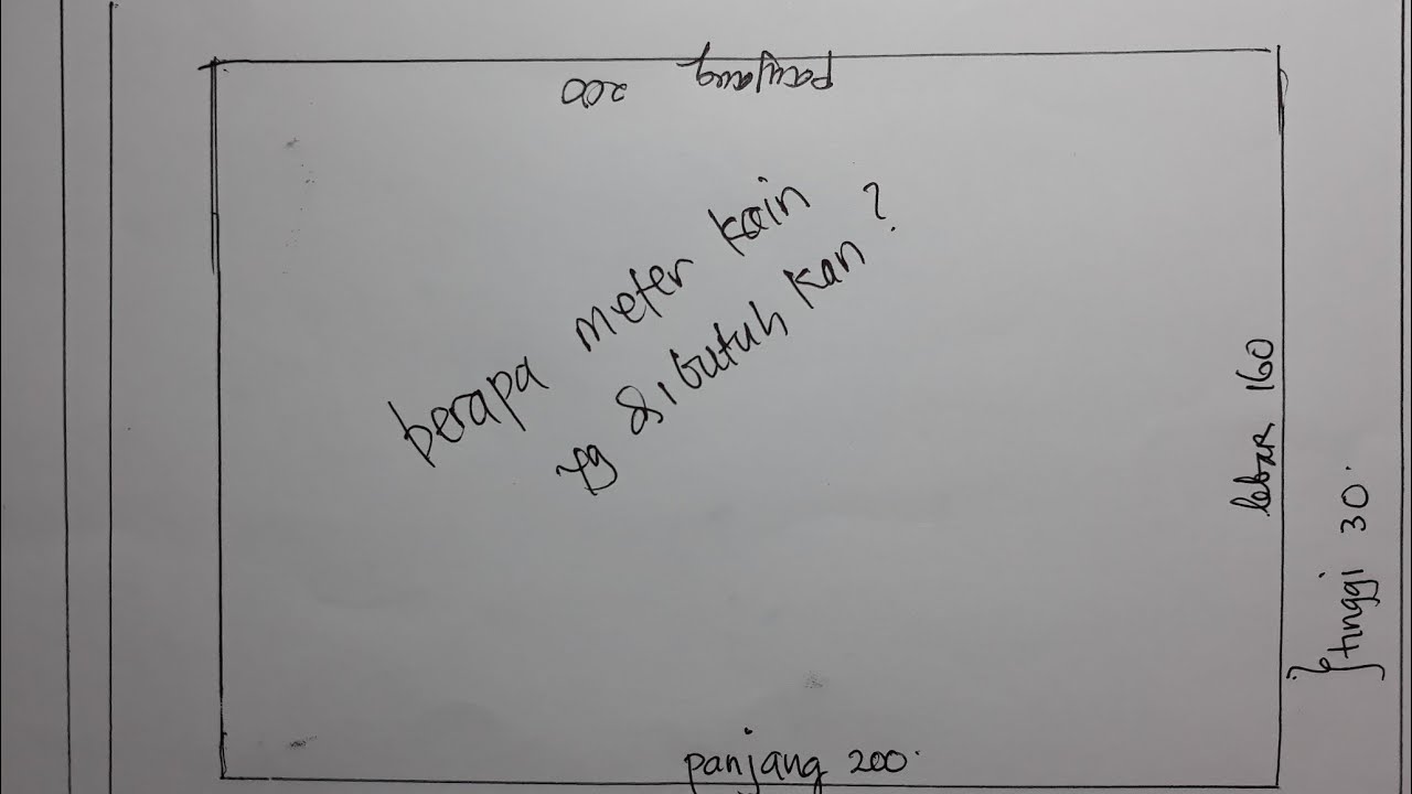 TUTORIAL MENGHITUNG KAIN SPREI...BEGINI  CARANYA