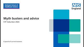 Myth busters and advice - STP Induction 2026