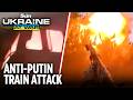 Anti-Putin gang set trains on fire in Rostov to stop supplies heading to Zaporizhzhia frontline
