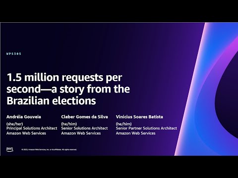 AWS re:Invent 2023 - 1.5 million requests per second—a story from the Brazilian elections (WPS305) Episode cover