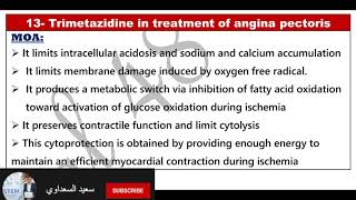 Pharma QB 13- Trimetazidine in treatment of angina pectoris