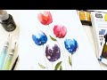 Fun with Flowers - How to Paint Quick and Simple Colorful Flowers in Watercolor - Step by Step