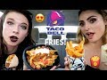 Taco Bell FRIES Taste Test! Supreme nacho fries, crunch wrap, cheesy gordita crunch! Car Mukbang