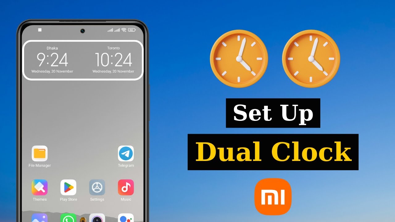 How To Set Dual Clock On Xiaomi Phone Add Dual Clock To Xiaomi Home