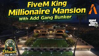 Fivem  King Millionaire Mansion Gang hideout mlo with secret bunker  Fivem gang villa gta 5 mansion