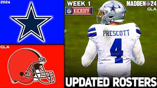 Cowboys vs. Browns | Week 1 | 2024 - 2025 Updated Rosters | Madden 24 PS5 Simulation