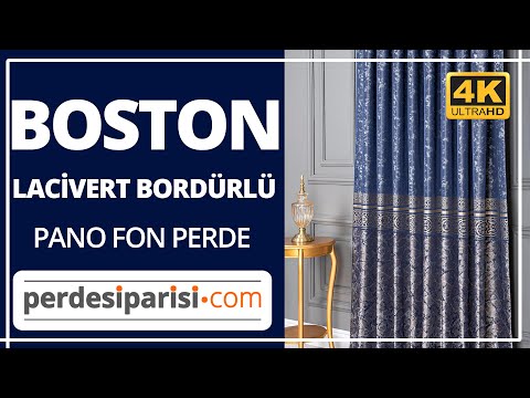 Boston Lacivert Bordürlü