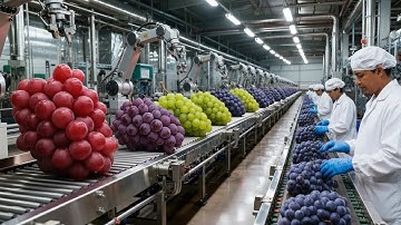 Inside the Grape Wine Factory – From Fresh Vineyard Harvest to Premium Bottled Wine (Full Process)