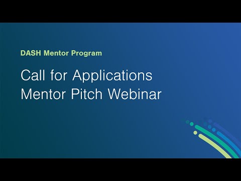 Mentor Program Call for Applications – Mentor Pitch