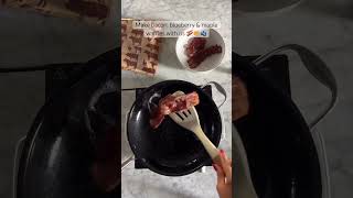 Bacon, Blueberry & Maple Waffles 🧇🥓🫐 using our 7L stand mixer and digital waffle maker!